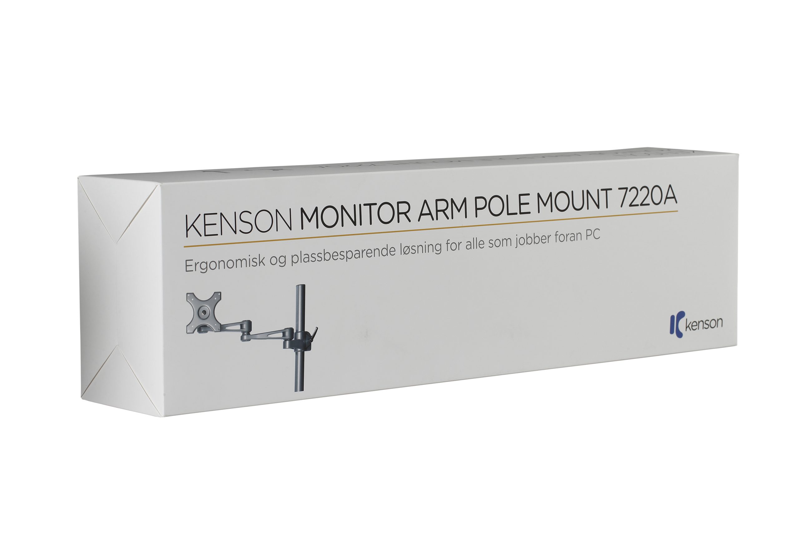 Kenson monitor arm pole mount 7220a silver - Bilde 5
