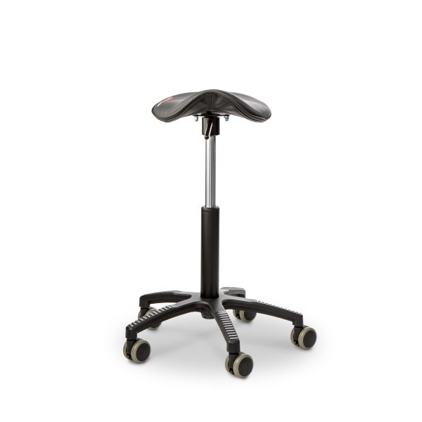 Kenson getupsaddle chair, black kunstskinn