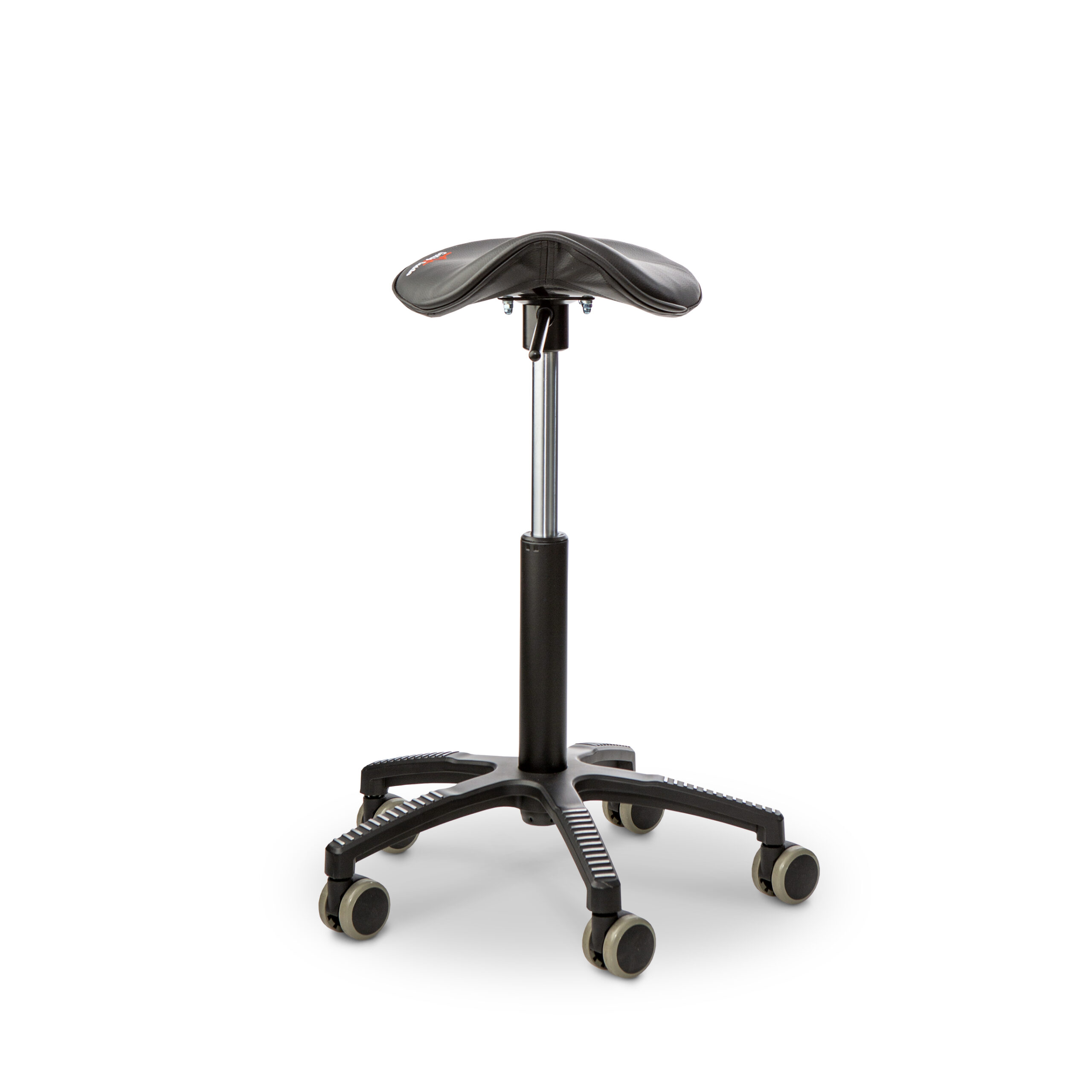 Kenson getupsaddle chair, black kunstskinn