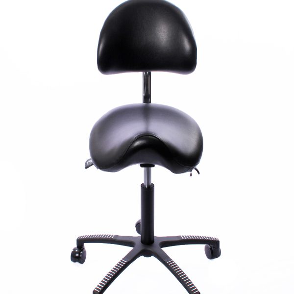 Kenson lenni saddle chair with back support, kunstskinn
