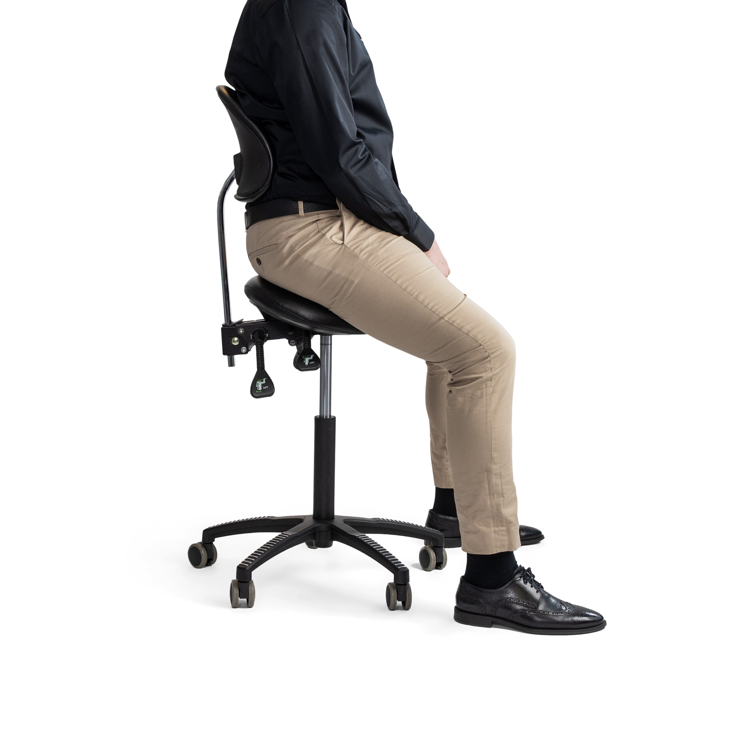 Kenson lenni saddle chair with back support, kunstskinn - Bilde 4