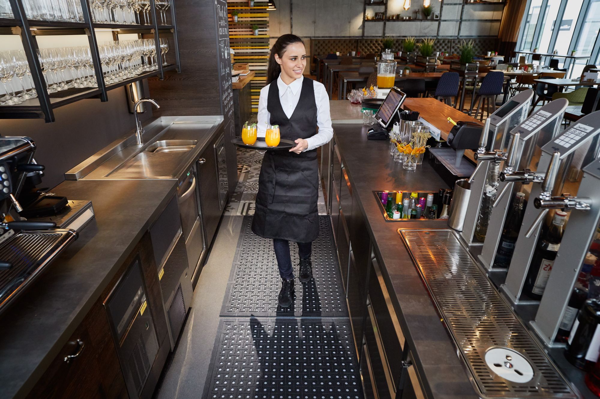 Kenson nitrile workstation mat 86x143 cm, black - Bilde 4