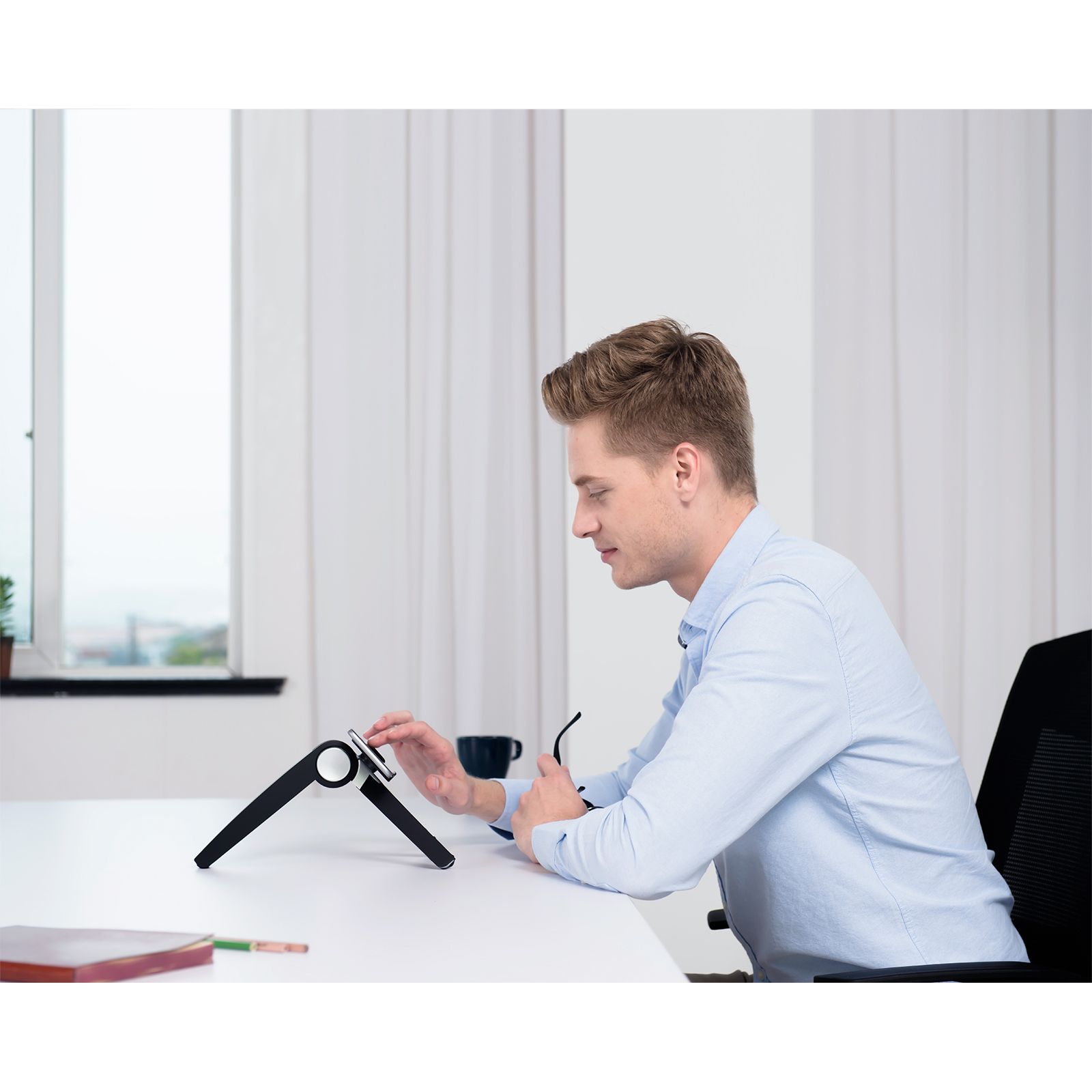 Kenson spider laptop and tablet stand, white - Bilde 16