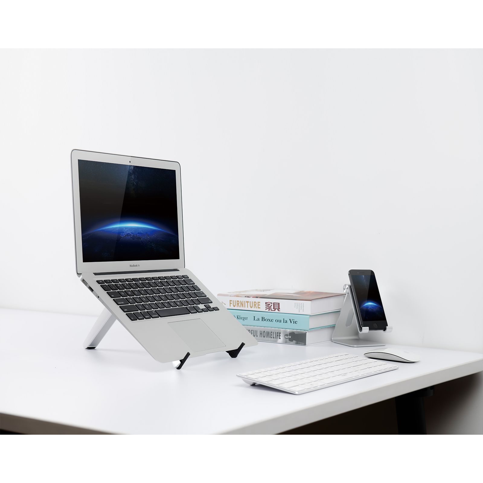 Kenson spider laptop and tablet stand, white - Bilde 5