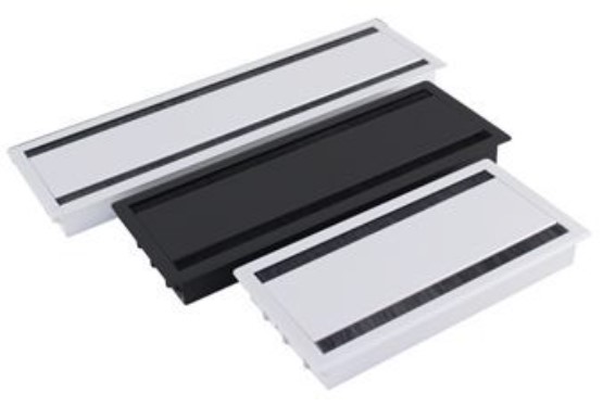 Kabelluke møtebord, 50*15 cm, sort