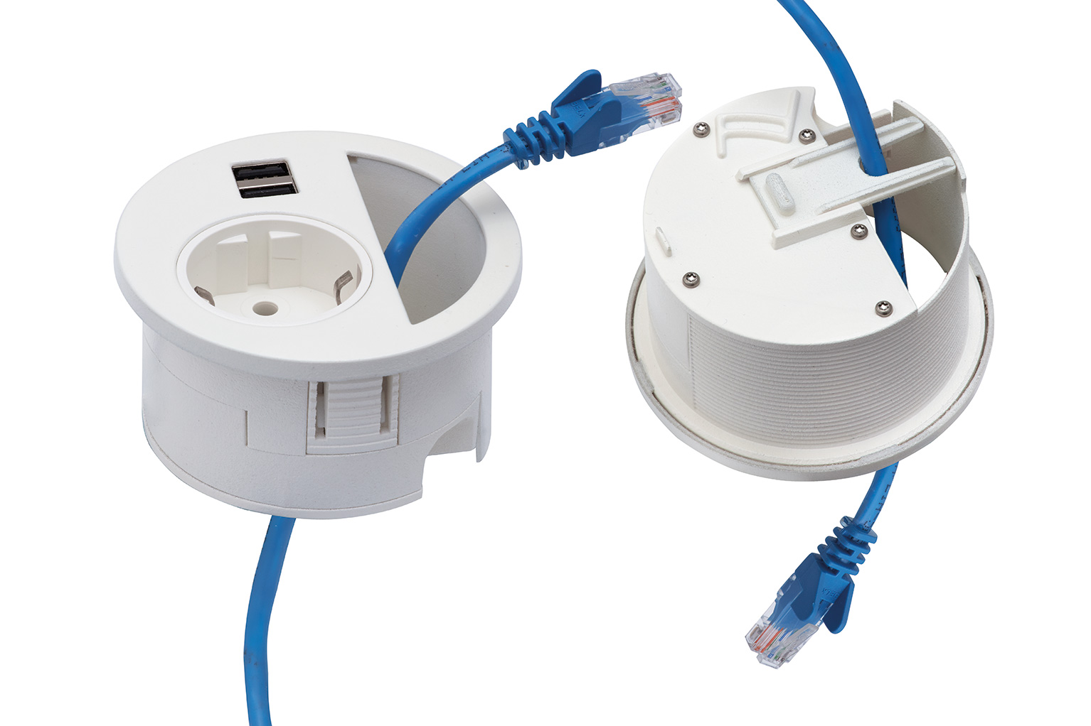 Kenson circle80 – hvit 1x stikk 2x usb a+c 2.1a, gst18 - Bilde 7