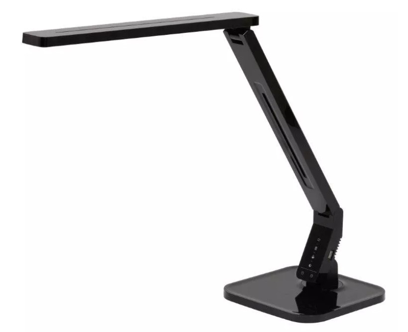 Kenson touch led lampe med sokkel, sort