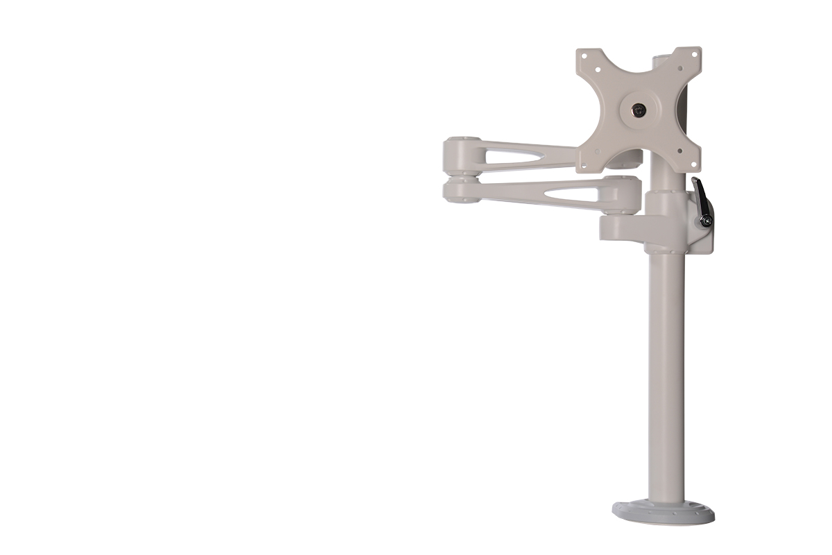 Kenson monitor arm pole mount 7220w white - Bilde 2