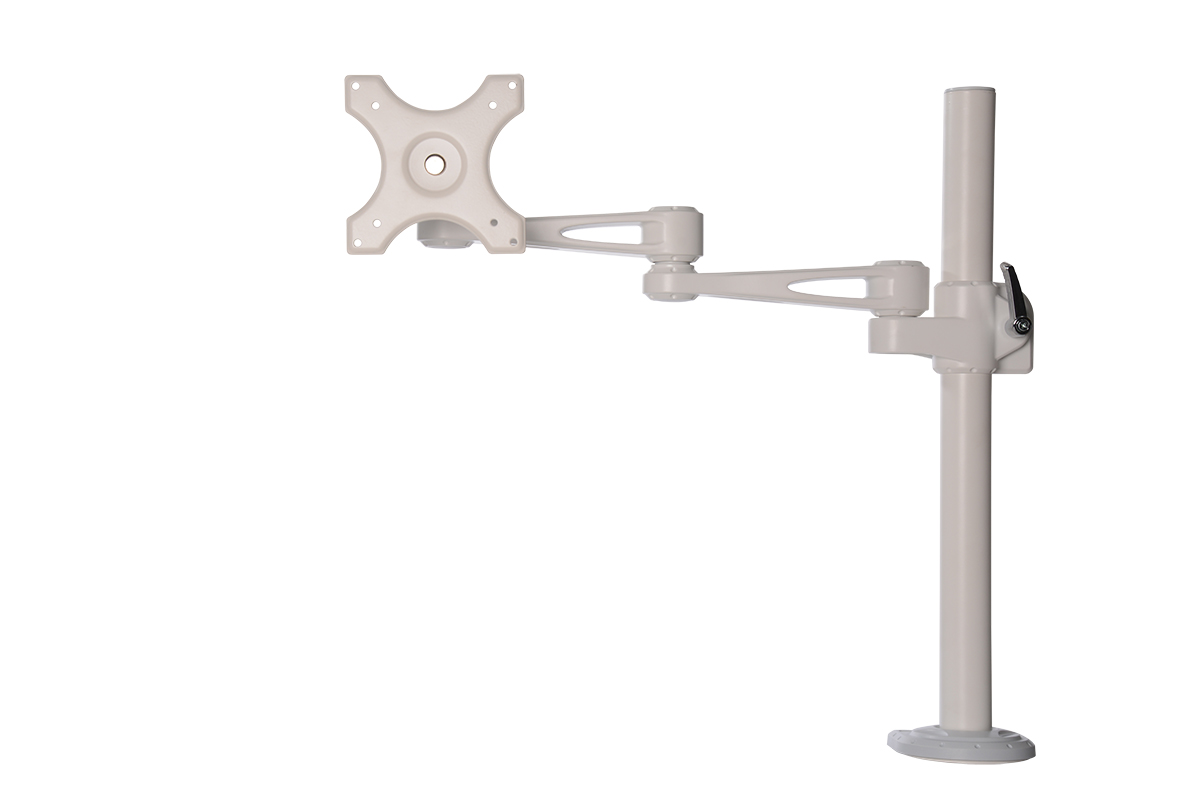 Kenson monitor arm pole mount 7220w white