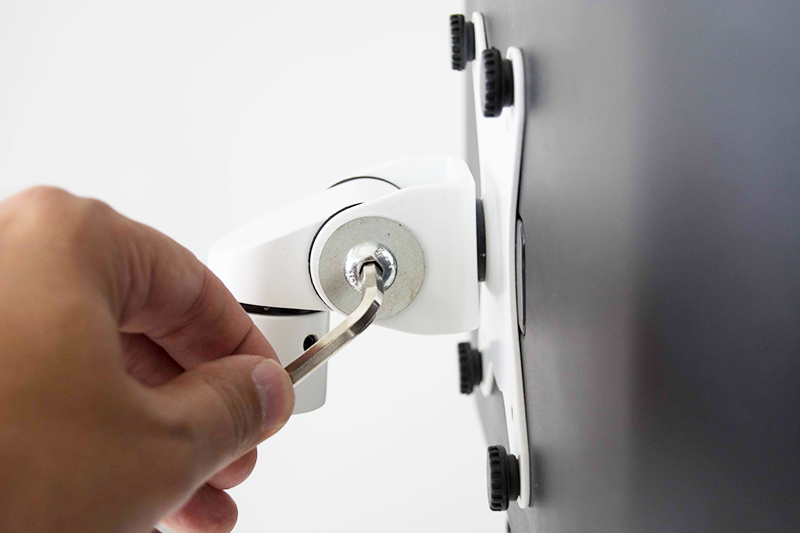 Kenson Dual monitorarm med gas spring, hvit - Bilde 10