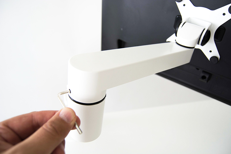 Kenson Dual monitorarm med gas spring, hvit - Bilde 7