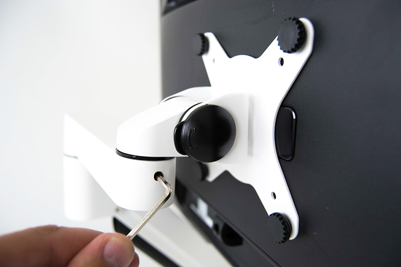 Kenson Dual monitorarm med gas spring, hvit - Bilde 13