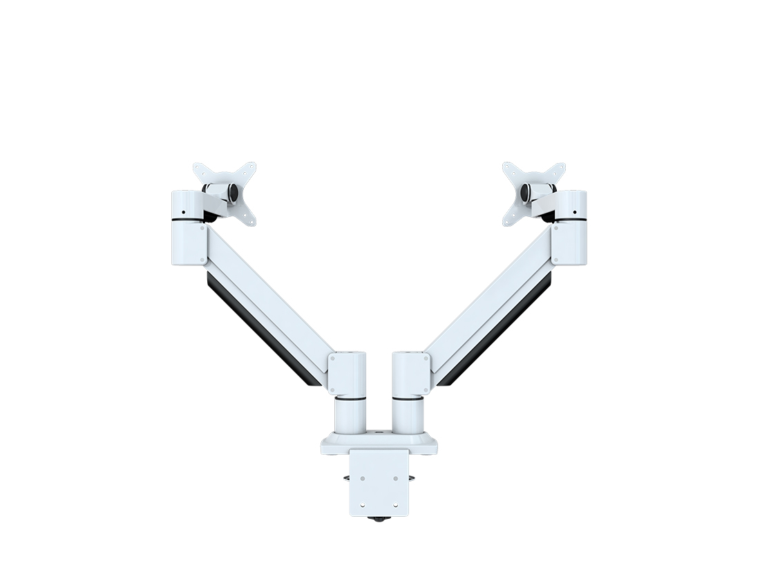 Kenson Dual monitorarm med gas spring, hvit - Bilde 4