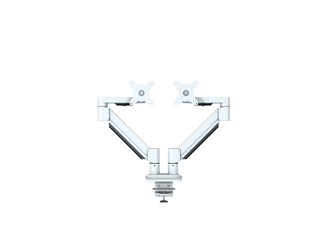 Kenson Dual monitorarm med gas spring, hvit - Bilde 5