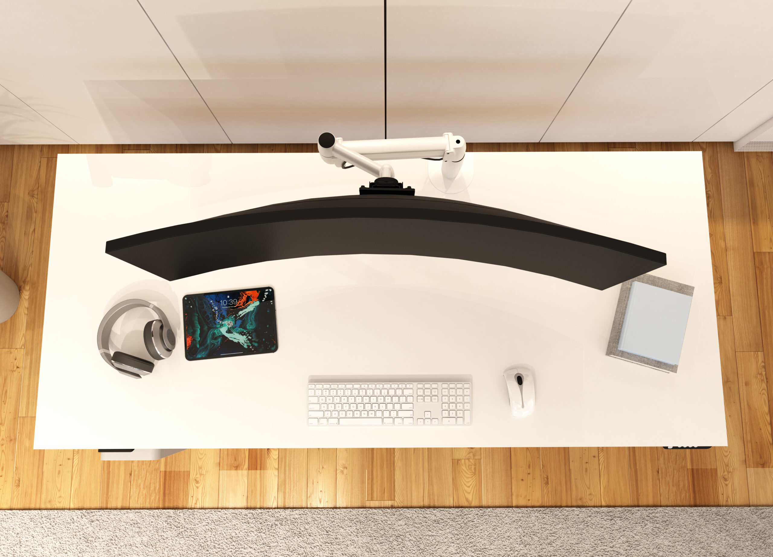 Adapt Spacearm heavy duty pro s1 hvit - opp til 49" - Bilde 2