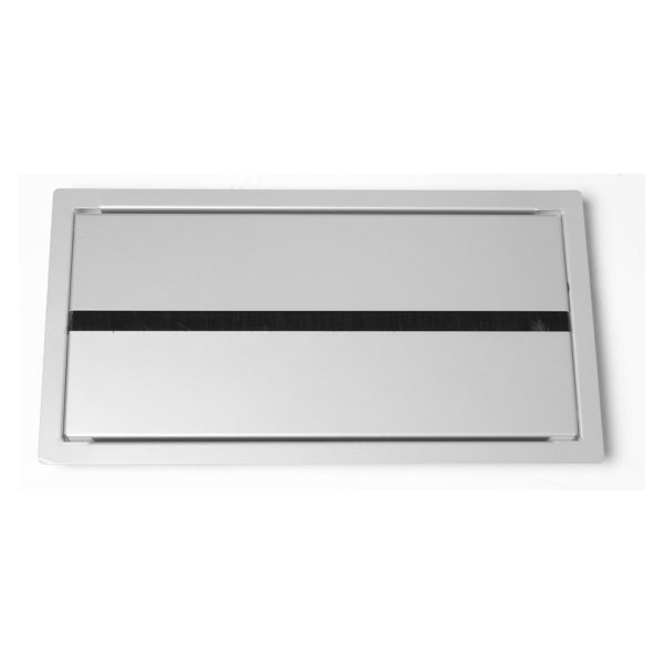 Lokk dobbelt med børste, hvit