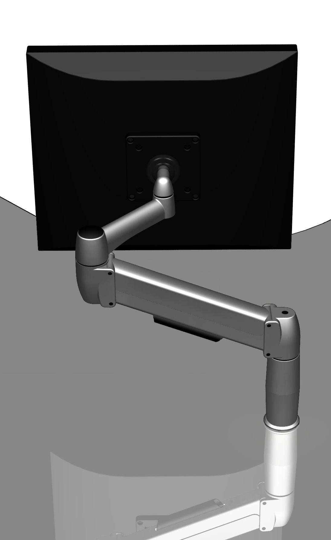 Adapt Spacearm pro s1 gassarm m/klemme- og gjennomgående feste, sort - Bilde 4