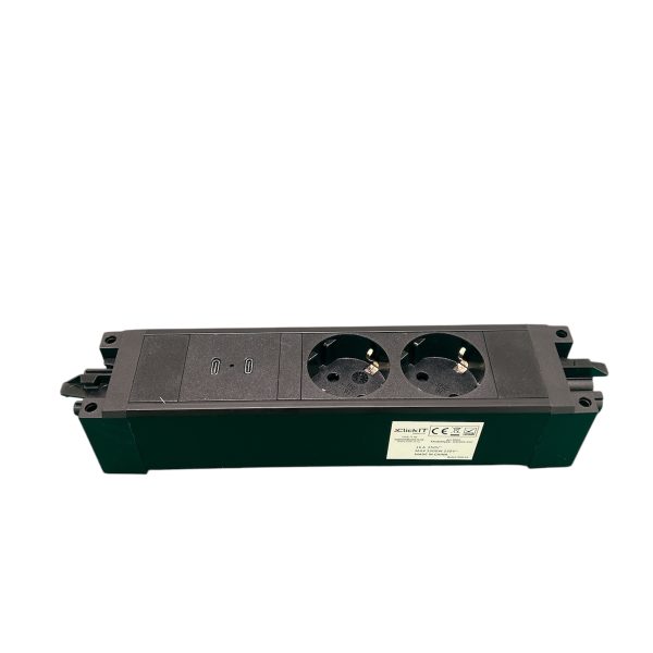 Powerdock click 2 stikk, 2 usb-c - sort