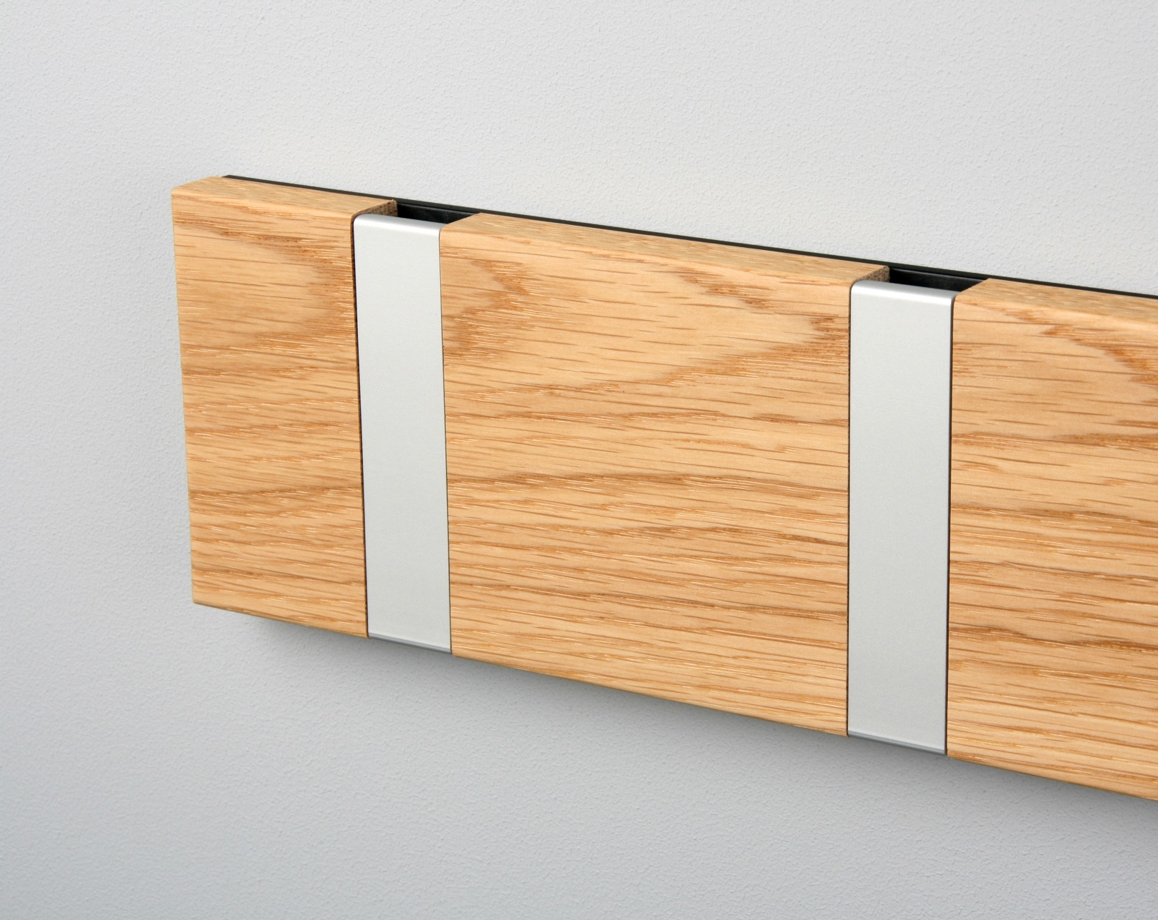 KNAX vannrett 6 knagg, grå knagger overflatsbe. oljet eik