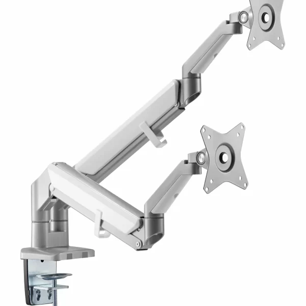 Kenson EF Dual monitorarm gas spring, grå