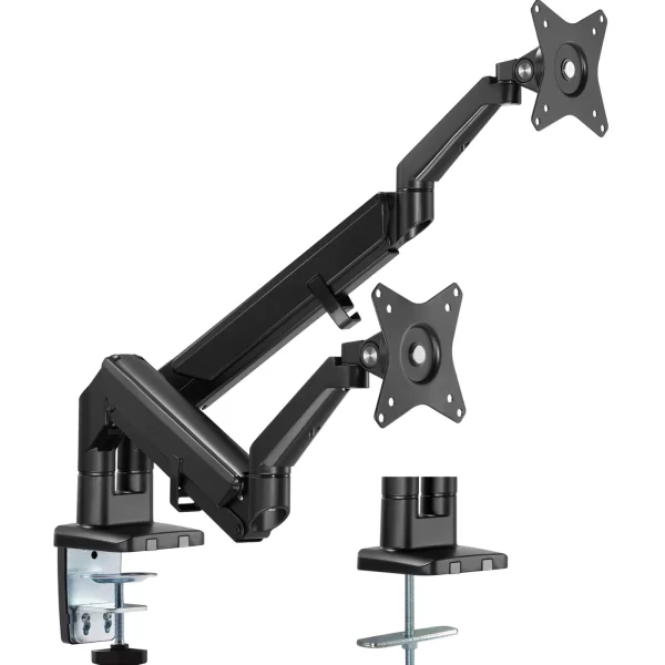 Kenson EF Dual monitorarm gas spring, sort